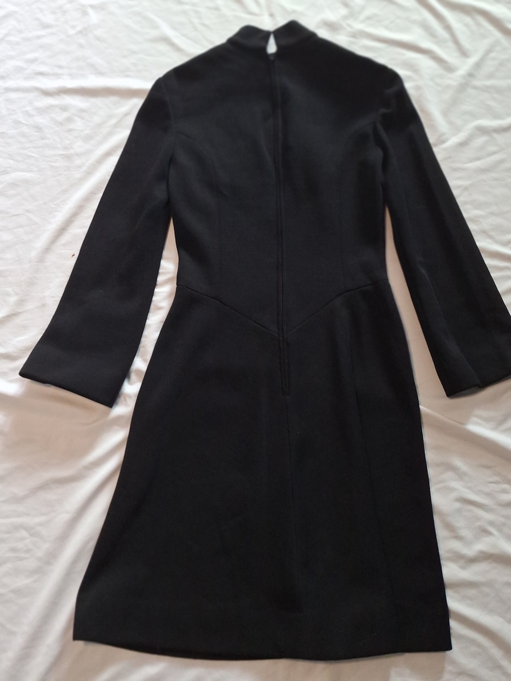 Junor Accent Black Long-Sleeve Mock Neck Dress - Picture 2 of 6